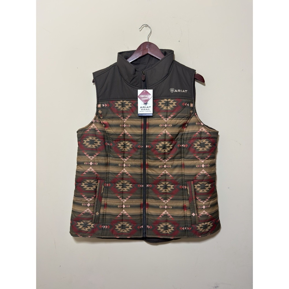 NWT Ariat Crius Insulated Vest Womans Large XXL Aztec Conceal Carry  Western‎